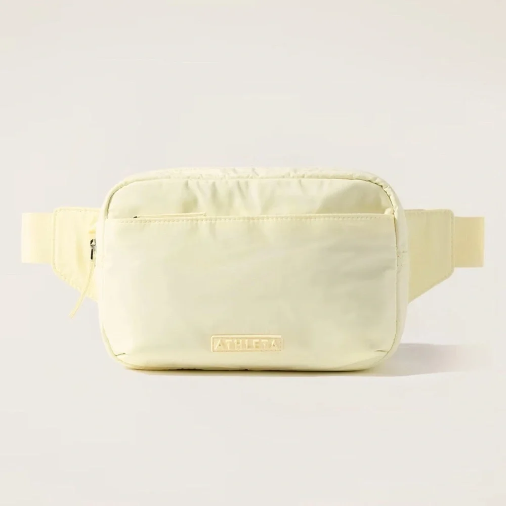 NWT Athleta All About Large Crossbody Belt Bag Butter Yellow Fanny pack - Picture 2 of 13